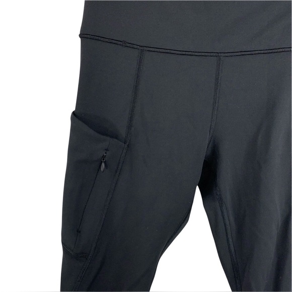 Athleta All In Capri Leggings Zip Pocket Drawstring High Waist Black Size Small - Picture 5 of 9